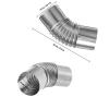 ULTECHNOVO Stainless Steel 45° Elbow Pipe for Fireplaces and Stoves, Heat-Resistant, 6 cm view 2