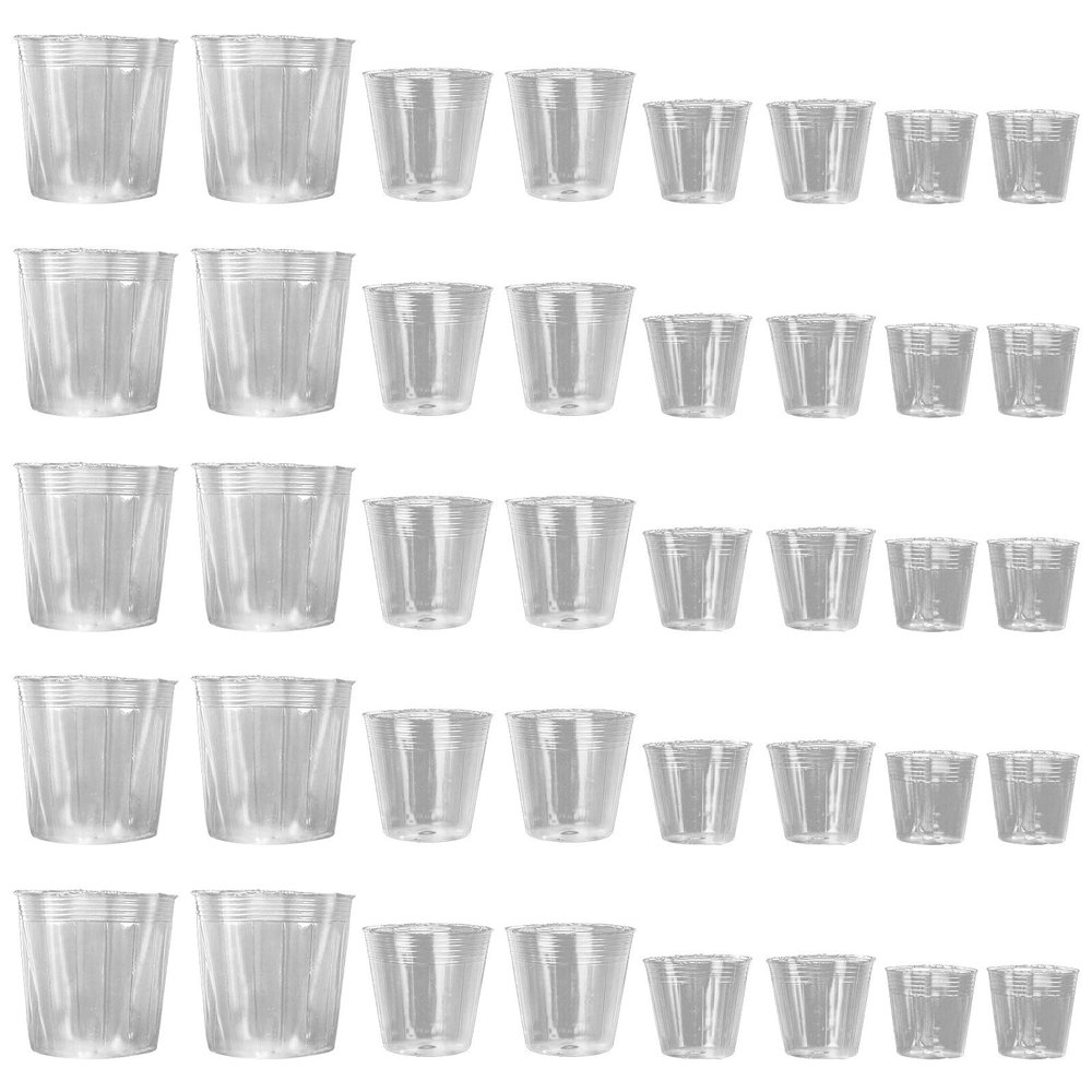 VICASKY 40-Pack Plastic Orchid Nursery Pots with Drainage Holes