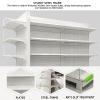 Heavy-Duty Metal Retail Shelving, White, 120 x 43 x 135 cm view 4