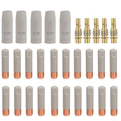 MIG/MAG Contact Tips for MB-15AK Torch, 0.8 mm, 30-Piece Set
