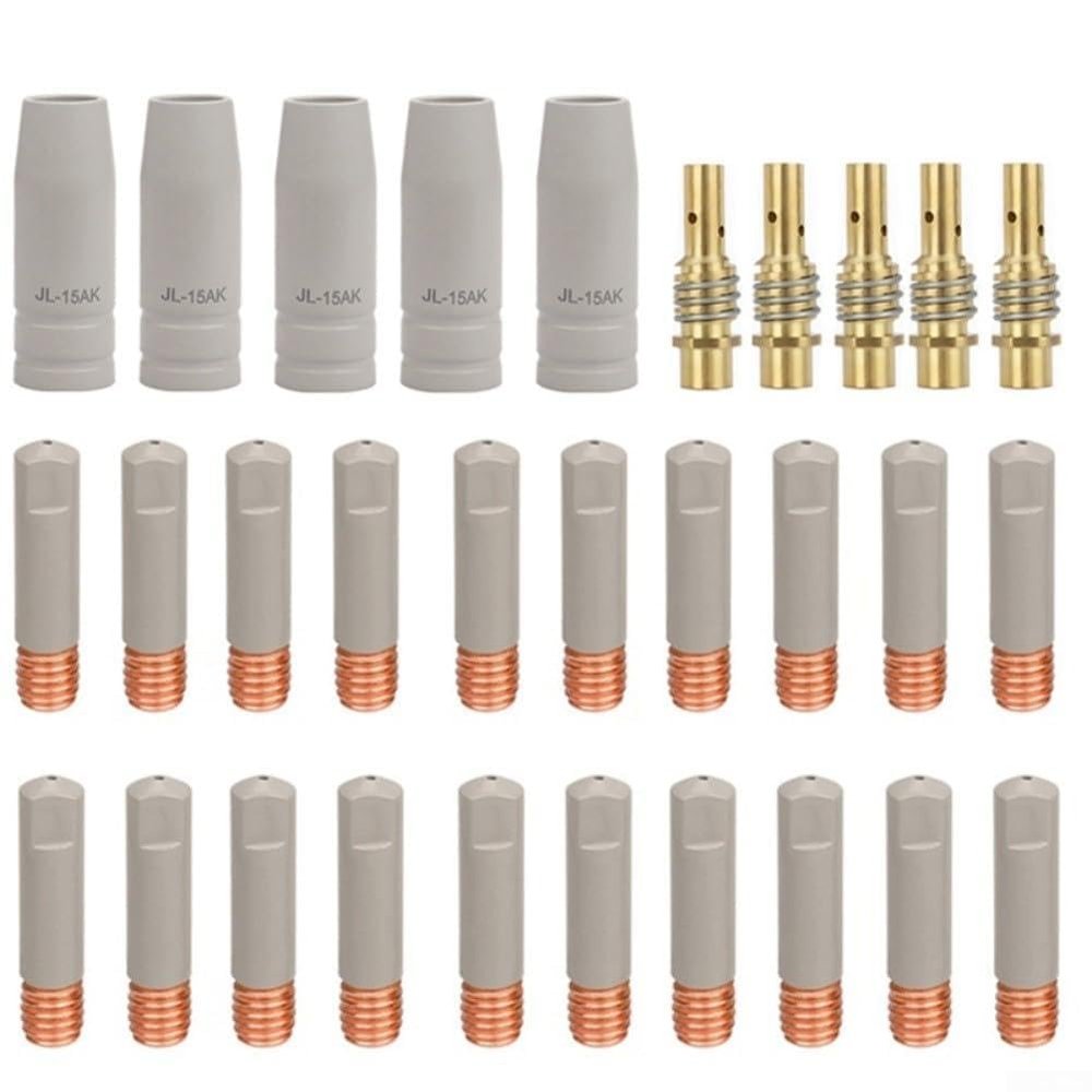 MIG/MAG Contact Tips for MB-15AK Torch, 0.8 mm, 30-Piece Set