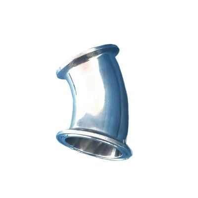 EKFBQBGW 1.5-Inch Tri-Clamp x 25 mm (1-Inch) Tube OD 45° Elbow, SUS 304 Stainless Steel