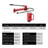 Hydraulic Jack Set with Hand Pump, 10-Ton Capacity, 4-Inch Stroke, Heavy-Duty Portable Lifting Solution (20T Jack + CP-700 Hand Pump) view 2