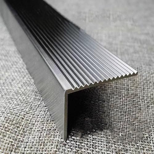 L-Shaped Stainless Steel Stair Edge Protector for Wood, Tile and Concrete