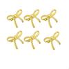 Bow Napkin Rings, Gold, Zinc Alloy, 6-Pack view 1