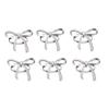 Bow Napkin Rings, Gold, Zinc Alloy, 6-Pack view 3