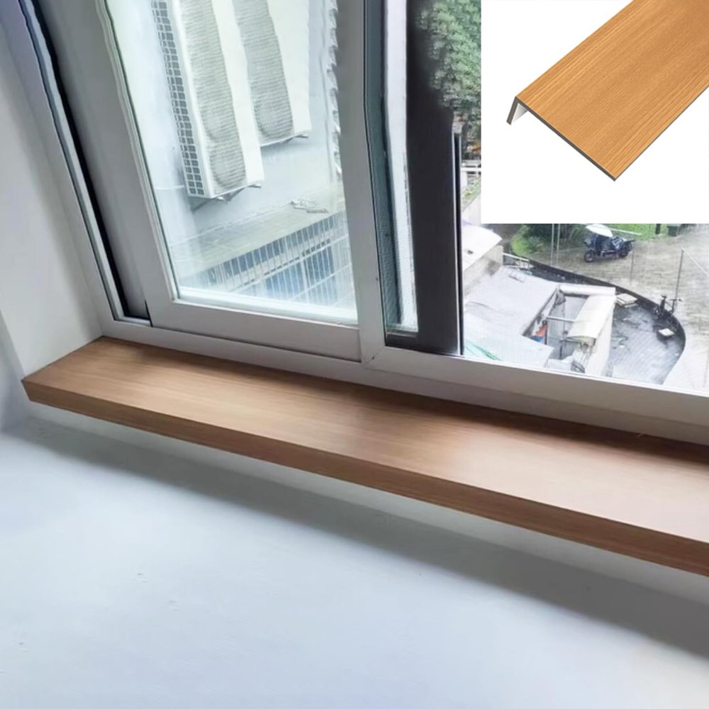 Acrylic Window Sill Cover Plates, Easy-to-Clean Oak Wood Design, Protective Replacement Board for Home Décor and Pet Safety