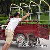 JIAOCKJIAO Tricycle Cover with Metal Frame, Roll-Up Curtain and Reflective Strips (43 x 31 in/110 x 80 cm) view 3