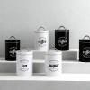 LOVIVER Coffee, Tea and Sugar Storage Containers with Lids, Airtight, White Tinplate view 2