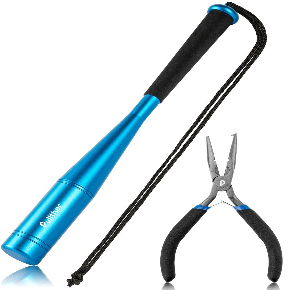 Pullther Fish Stunner & Fishing Pliers Set with Lanyard