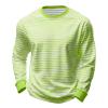 Sizoer Women's and Men's Long-Sleeve Red-and-White Striped Shirt view 4