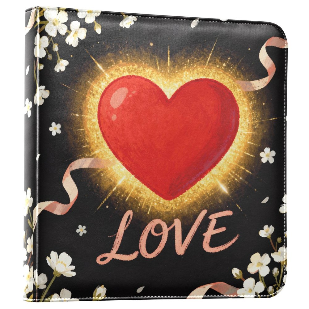 DIY PU Leather Scrapbook Album – Dark Love Heart