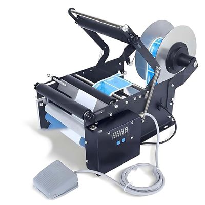 CUTANGELAR Electric Bottle Labeling Machine, Semi-Automatic with Foot Pedal, Up to 30 Labels/Minute, Upgrade