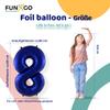 FUNXGO Dark Blue Number 8 Foil Balloon (Approx. 68 cm) – Helium-Compatible Decoration view 2