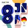 FUNXGO Dark Blue Number 8 Foil Balloon (Approx. 68 cm) – Helium-Compatible Decoration view 3