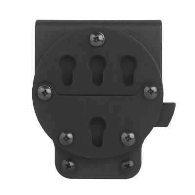 PBTMCD Rotating Tactical Belt Mount, Adjustable Quick-Release Base for 3-Hole Holsters and Magazine Pouches (BK)