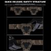 PBTMCD Rotating Tactical Belt Mount, Adjustable Quick-Release Base for 3-Hole Holsters and Magazine Pouches (BK) view 3