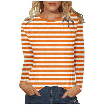 Striped Long-Sleeve Shirt, Red and White, Unisex Carnival Costume Top