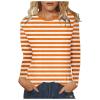 Striped Long-Sleeve Shirt, Red and White, Unisex Carnival Costume Top view 1