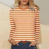 Striped Long-Sleeve Shirt, Red and White, Unisex Carnival Costume Top view 2