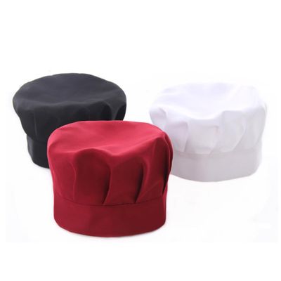 TEHAUX Adjustable Cotton Chef Hat, White, Skin-Friendly
