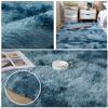 CUIMEI Bedroom Runner Rug 110 x 295 cm, Non-Slip, Washable up to 30°C, Super Soft, Faux Fur Look, Dark Blue view 3