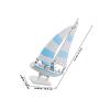 Healifty Wooden Sailboat Model, Mediterranean-Style Coastal Table Decor view 2