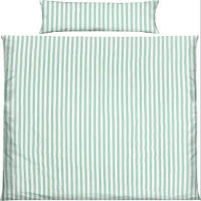 Erwin Müller Ingolstadt Seersucker Bedding Set, Jade Gray, 40 x 80 cm / 135 x 220 cm