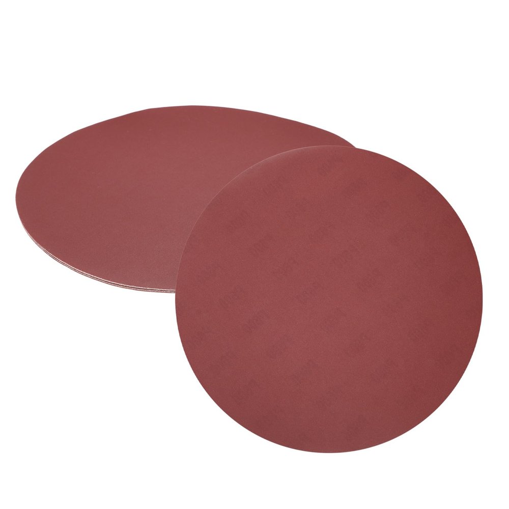 QUARKZMAN 5-Pack 12-Inch 600-Grit Self-Adhesive Sanding Discs, Aluminum Oxide, No Holes, Wet/Dry Use