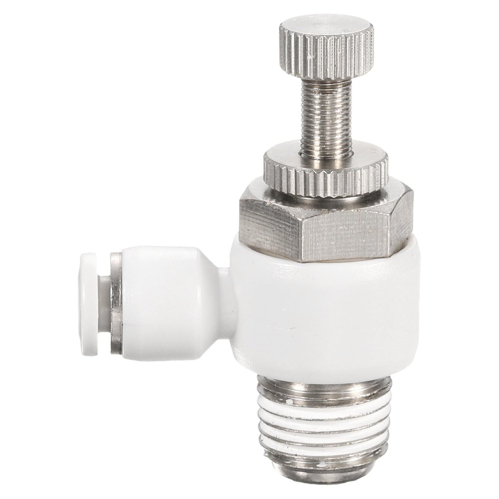 QUARKZMAN SL4-NPT1/4 Flow Control Valve, 1/4-Inch OD, White