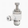 QUARKZMAN SL4-NPT1/4 Flow Control Valve, 1/4-Inch OD, White view 3