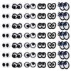 NBEADS 60-Piece Iron-On Eye Patches, 6 Styles, Black and White view 1