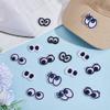 NBEADS 60-Piece Iron-On Eye Patches, 6 Styles, Black and White view 4
