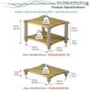 Stylish Wood Console Stand, Tiered Media Cabinet for Turntables, TVs, and Audio Equipment view 2