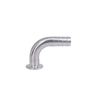ZGPOSQKZSC 5-Piece 0.75" Tri-Clamp Ferrule, OD 34 mm × 19 mm, 3/4" Hose 90° Elbow, SUS 304 Stainless Steel, Home Brewing Beer Wine