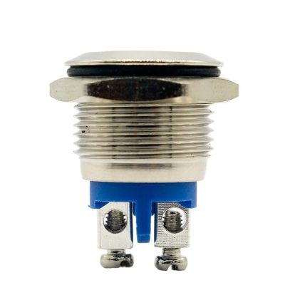 HDKYSWBUEJ 16 mm Momentary Start/Horn Button, Stainless Steel Metal Push Button Switch