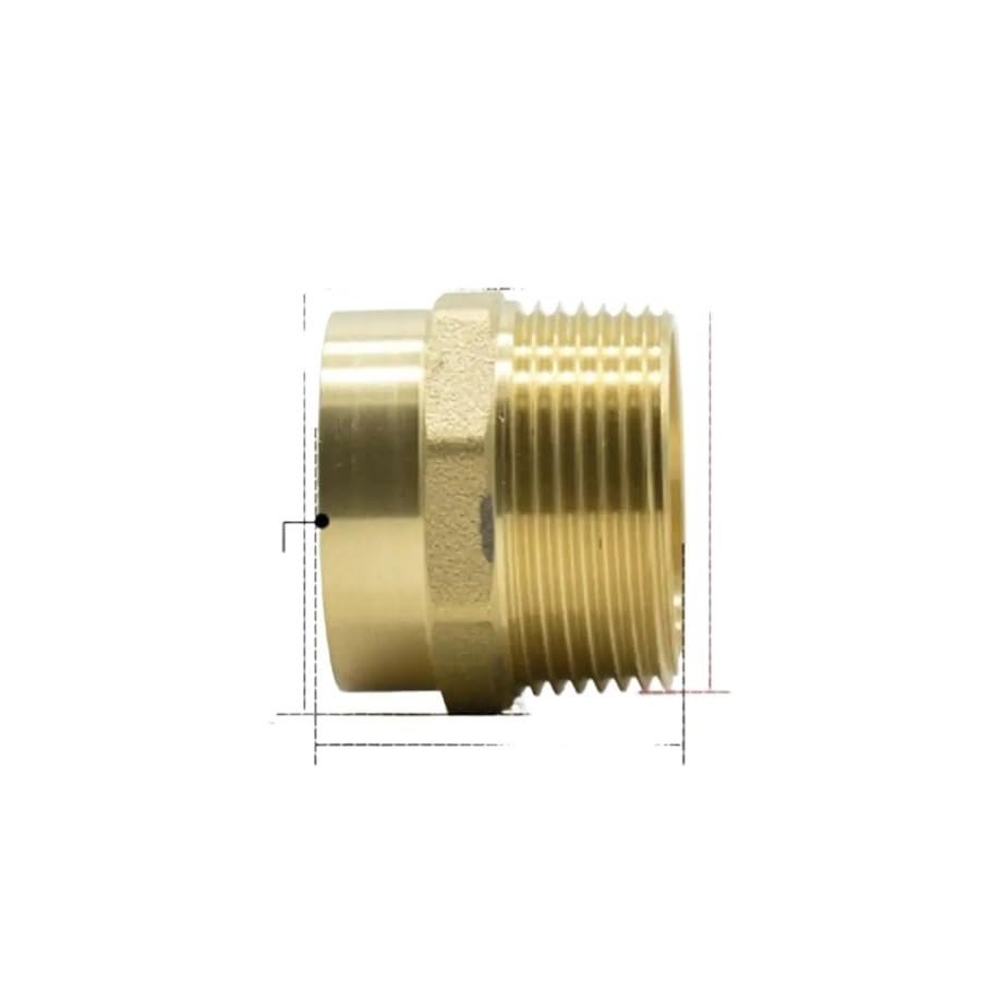 ZGPOSQKZSC DN32 G 1-1/4" BSPP Male x 35 mm Brass Welding Socket Pipe Fitting Coupler for Water and Gas