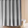 YUGAOYU Shower Curtain 140 x 235 cm, Gray Polyester Fabric with Hooks view 1