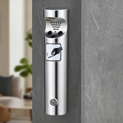 Outdoor Wall-Mounted Ashtray for Public Areas
