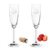 Gravur-Max Leonardo Champagne Flute Set of 2, 200 ml, with “THE SITUATION IS INTOXICATING” Engraving view 2