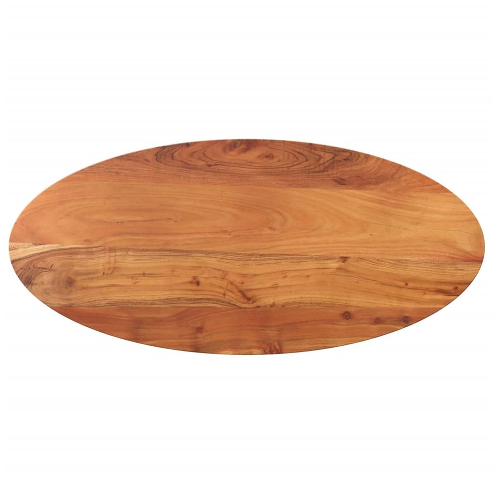 Gecheer Oval Solid Acacia Wood Tabletop 80 x 40 x 2.5 cm