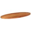 Gecheer Oval Solid Acacia Wood Tabletop 80 x 40 x 2.5 cm view 2