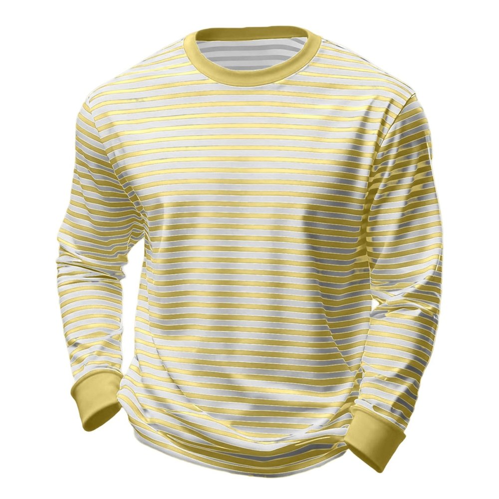 Unisex Red-and-White Striped Long-Sleeve Shirt