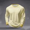 Unisex Red-and-White Striped Long-Sleeve Shirt view 3