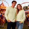 Unisex Red-and-White Striped Long-Sleeve Shirt view 4