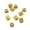 Thalawirefix 10-Pack 0.4 Module 9-Tooth Brass Pinions, 4.4 x 4 mm Micro Spur Gears view 4