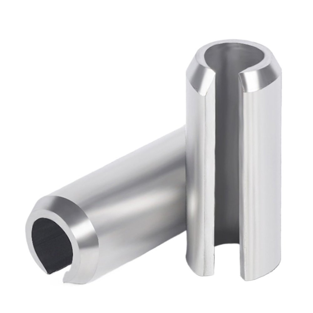 M6 Split Spring Pins, Slotted Dowel Fasteners, 304 Stainless Steel, M6 x 10 mm, 2 pcs