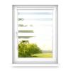 time4blinds Double Roller Blind Without Drilling - Zebra Blind for Windows and Doors, Stick-On, with Aluminum Cassette, Light-Transmitting Fabric, Classic White, 1600 x 1800, Left view 1