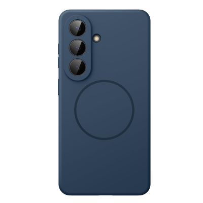 JETech Magnetic Silicone Case for Samsung Galaxy S26, Navy Blue