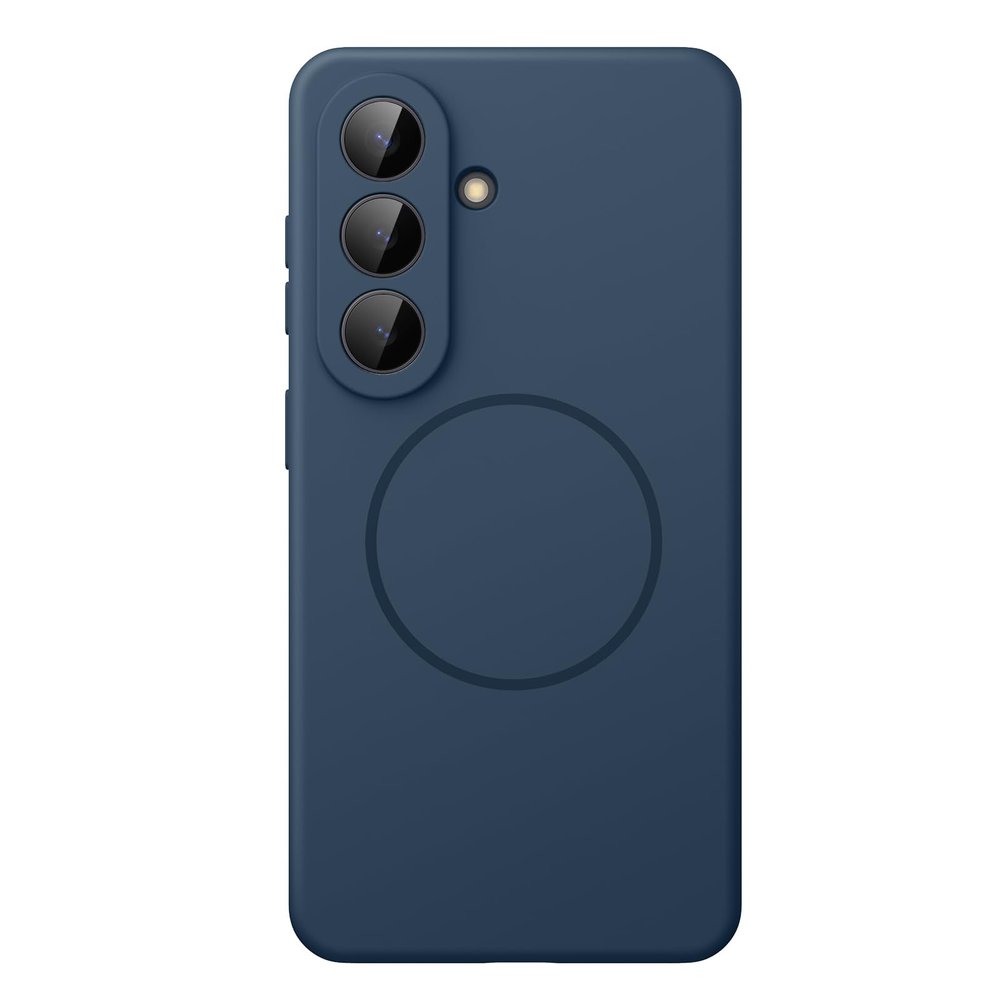 JETech Magnetic Silicone Case for Samsung Galaxy S26, Navy Blue